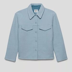 ARITZIA Sunday Best- Sky blue Marino wool shirt jacket